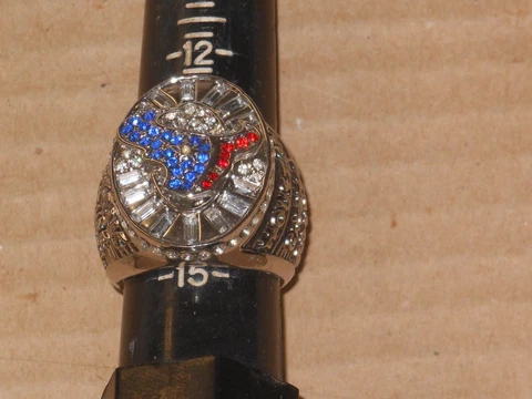 VINTAGE HOUSTON TEXANS SIZE 14 FANCY RING Cover