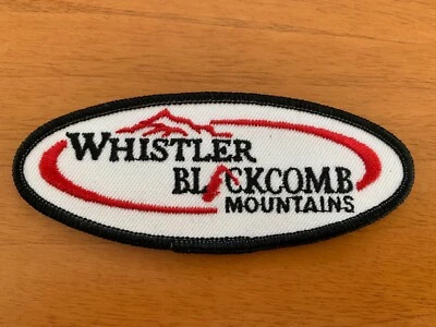 Patch Aufnäher Bügelbild Whistler Blackcomb Mountains oval ca. 10,8 x 4,4 cm - Bild 1 von 2