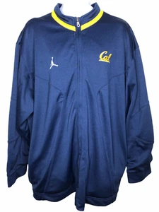 Nike Air Jordan Navy Front Double Zip Sport Issued Jacket UC Berkeley USA XLT - Picture 1 of 12
