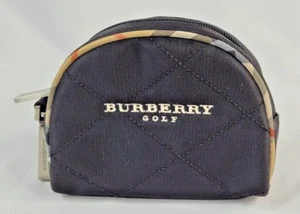 Burberry Golf pouch Black quilted with Nov Check pattern tee holder - Picture 1 of 7