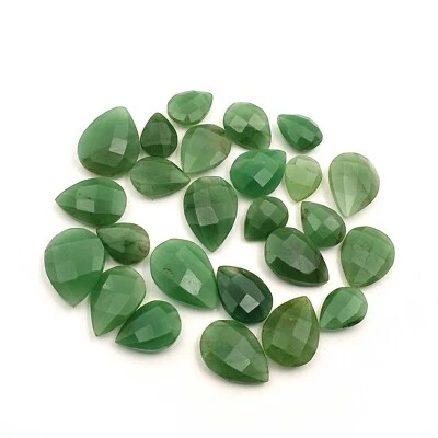 Natural Aventurine Pear Cut Loose Gemstone Lot 15 Pcs 10*14-14.50*20 MM 102 CT - Image 1 of 3