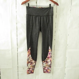 Athleta Leggings S Small Petal Chataranga Gray Floral Crop Capri Yoga - Picture 1 of 6