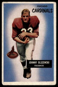 1955 Bowman #3 Johnny Olszewski Chicago Cardinals Low Grade crease - Picture 1 of 2