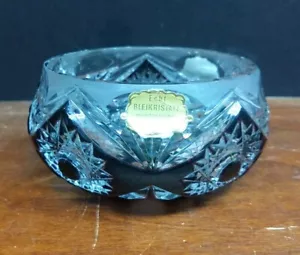 Bleikristall Black Cut To Clear German Crystal Bowl 4" - Picture 1 of 11