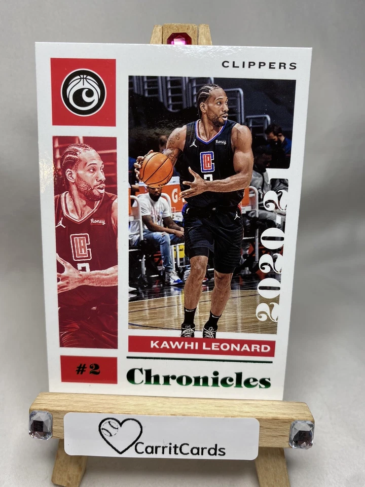 KAWHI LEONARD 2020-21 Panini Chronicles #39 GREEN FOIL Los Angeles Clippers - Image 1 of 4