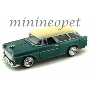 MOTORMAX 73248 1955 55 CHEVY BEL AIR NOMAD WAGON 1/24 DIECAST GREEN - Picture 1 of 3