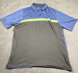 Callaway Polo Shirt Mens 2XL Striped Opti Dri Sport Stretch S/S Golf Logo Preppy - Picture 1 of 13