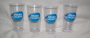 Bud Light Pint Gläser Lot Plastikbecher 16 Unzen Mann Höhle Bar - Bild 1 von 7