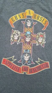 GUNS & ROSES APPETITE FOR DESTRUCTION  LICENSED T-SHIRT GRAY SIZE LARGE EX COND - Bild 1 von 4