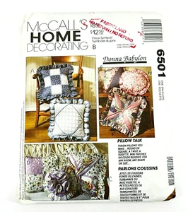 McCalls Home Decorating 6501 Pillow Talk Donna Babylon Cut Pattern Instructions - Picture 1 of 9