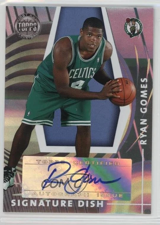 2005-06 Topps First Row Signature Dish /190 Ryan Gomes #SD-RG Rookie Auto RC - Image 1 of 2
