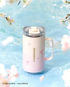 2024 China Starbucks Spring Sakura Pink 19oz Petal Print SS Desk Cup - Picture 1 of 6