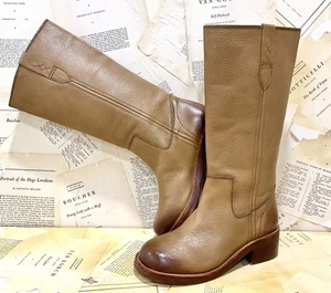 Free People Blaze Pull On Tall Boot Square Toe Distressed Toasted Wheat 8.5 NEW - Picture 1 of 22