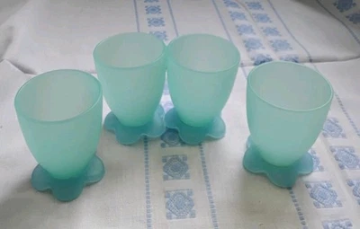 Lot de 4 Coquetiers Tupperware Bleu Clair - Photo 1/2