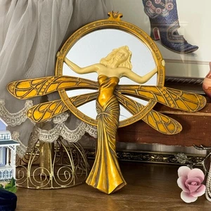 Espejo Dama Libélula Art Deco Toscano Diseño Vintage - Imagen 1 de 3