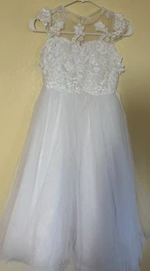 Long Girls Princess Dress for Weddings Flower Girls SIZE 10-11 YOUTH - Picture 1 of 4