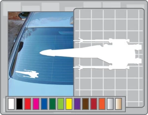X-WING FIGHTER cut vinyl decal #2 Star Wars Sticker, Car Truck Window Decal - Bild 1 von 1