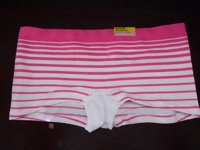 NUEVO CON ETIQUETAS BRAGAS JENNI NYLON POLI SPANDEX BOYSHORT ROSA RAYAS VARIADAS M L Foto 1 de 2