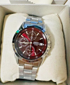 SEIKO SPIRIT SBTQ045 Chronograph Men's Watch Dial Color Red Limited Model Japan - Picture 1 of 5
