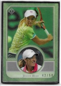 2020 Topps Transcendent Collection Hall of Fame Tennis #26 JUSTINE HENIN 42/50