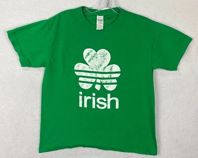Camisa Irish Gildan Juvenil Juvenil Talla M Día de San Patricio Verde Algodón Pesado Foto 1 de 4