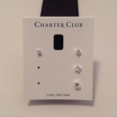 🐴 Brincos Charter Club tom prata - Imagem 1 de 2