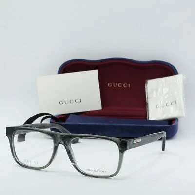 Óculos GUCCI GG1117O 003 cinza 56mm novo e autêntico - Imagem 1 de 4