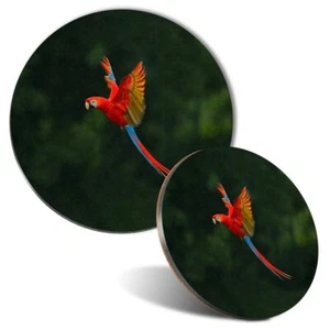 Mouse Mat & Coaster Set - Macaw Bird Tropical Jungle #2770 - Afbeelding 1 van 8