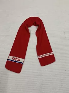 Bufanda vintage Exxon logotipo rojo tejido esquí calor - Imagen 1 de 6