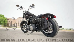 Lona de cuero alforja expandible lado izquierdo Harley DYNA - DL01WC BAD&G personalizada - Imagen 1 de 6