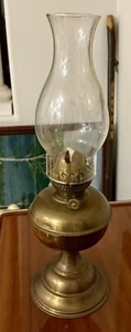 ORIGINAL VINTAGE BRASS GAS TABLE TOP LANTERN 18" MADE IN INDIA VERY CLEAN - Picture 1 of 6