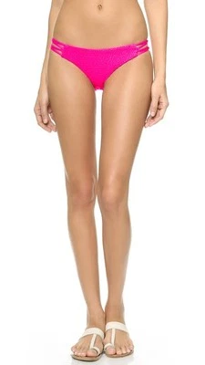 TORI PRAVER NANDA TIRAS LATERALES BIKINI PARTE INFERIOR DE BAÑO ROSA PEQUEÑO NUEVO $110 Foto 1 de 2