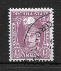1939-42 ORCHHA, ORCHA, SG36 CAT £ 200 USATO BENE, 1,5 A, KGVI, INDIA, STATI INDIANI - Foto 1 di 1