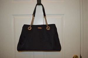 Damenhandtasche Kate Spade schwarz Nylon doppelter Lackledergriff - Bild 1 von 6