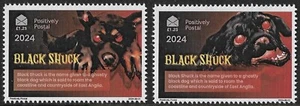 2024 Positively Postal unmounted mint artistamps x 2 Halloween Black Shuck dog - Picture 1 of 4
