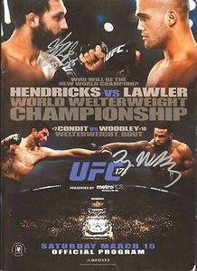 Johny Hendricks Tyron Woodley Signed UFC 171 Official Event Program PSA/DNA COA - Picture 1 of 3
