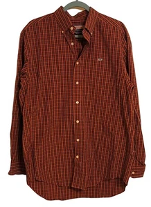 Vineyard Vines Long Sleeve Whale Shirt Button-Down Red Yellow Blue Plaid Men Med - Picture 1 of 5