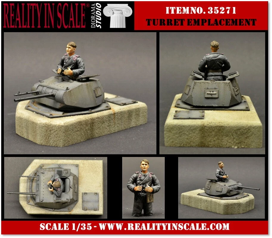 Reality In Scale 1/35 Panzer II Turret Emplacement Bust - Image 1 of 1