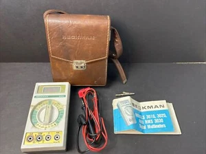 Vintage Beckman Digital Multimeter Voltmeter 3020 GTE Ledertasche Anleitung - Bild 1 von 10
