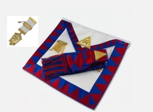New Masonic Royal Arch Companions Leather Apron, Sash, Jewel RA Chapter Regalia - Picture 1 of 6