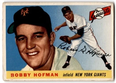 1955 Topps Bobby Hofman New York Giants #17 - Image 1 of 2