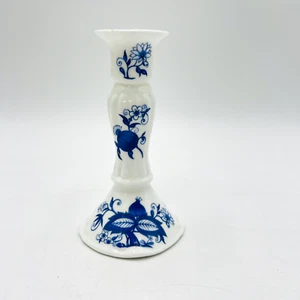 Candelabro Vienna Woods azul cebolla patrón hueso porcelana 5,5 pulgadas - Imagen 1 de 6