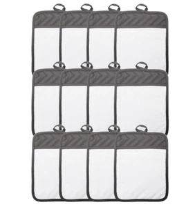 Sublimation Blanks 9"x7" Gray Pot Holders with Sublimation Pocket DIY Set of 12 - Picture 1 of 3