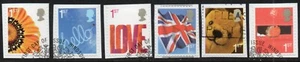 2005 Sg 2567/2572 Smilers Booklet Stamps (Series 1) Fine Used Set of 6 On Pieces - Bild 1 von 1