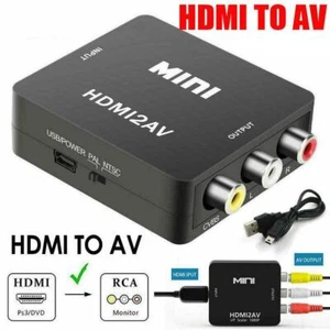 HDMI auf 3 RCA CVBS Full HD Video 1080P AV Scart Composite Converter Adapter - Bild 1 von 7