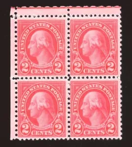 US - Block of 4 - Sc #554 - Washington - MLH - Picture 1 of 1