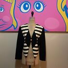 Moschino Cheap Chic Black Gray Pink Harlequin Tassel Jacket