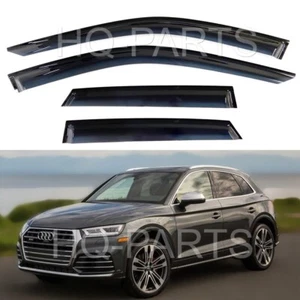 For 18-23 Audi Q5 Smoke Tint Window Visor Sun Wind Rain Guard Vent Deflector - Picture 1 of 3