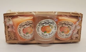 🔥RARE Vintage🔥 Yankee Candle Small Sampler Votive Fresh Peach Pack of 2 - Picture 1 of 3