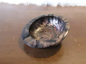 V Nason/C Murano Venitian avventurina black copper Glass Ashtray - Picture 1 of 7